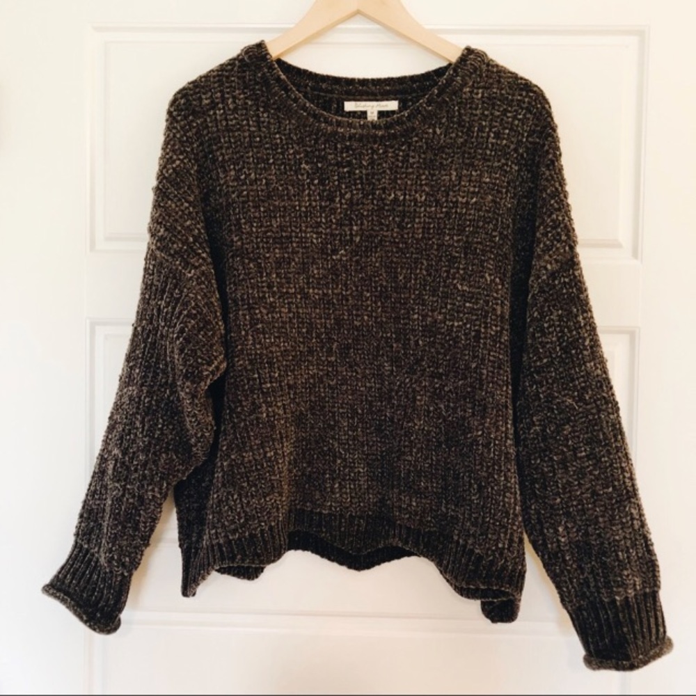 Chenille Scalloped Sweater